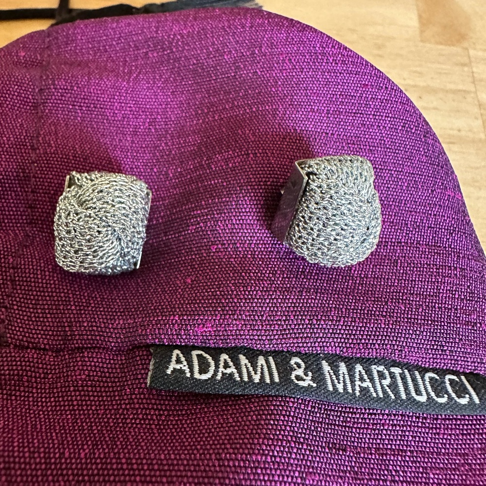 Adam & Martucci silver mesh earrings